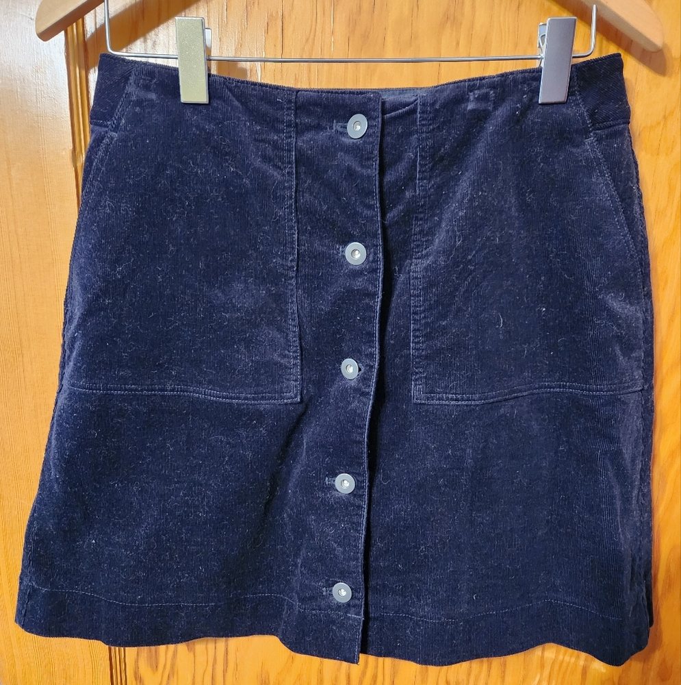 Navy corduroy skirt